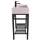 Modern Console Sink Vanity, Pink Ceramic Sink, 32